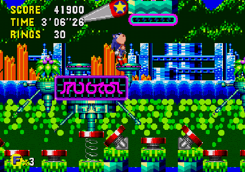 This is our favourite of all the screens we took. It's a .gif so you can blow it up HUGE as a desktop if you really love Sonic CD