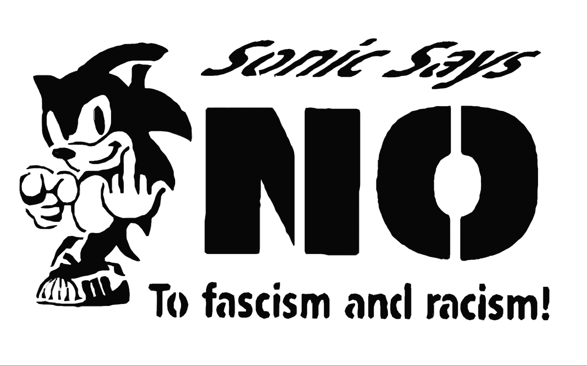 Sonic says no to fascism and racism