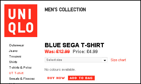 Blue t-shirts on games web sites campaign