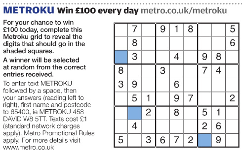 metro sudoku